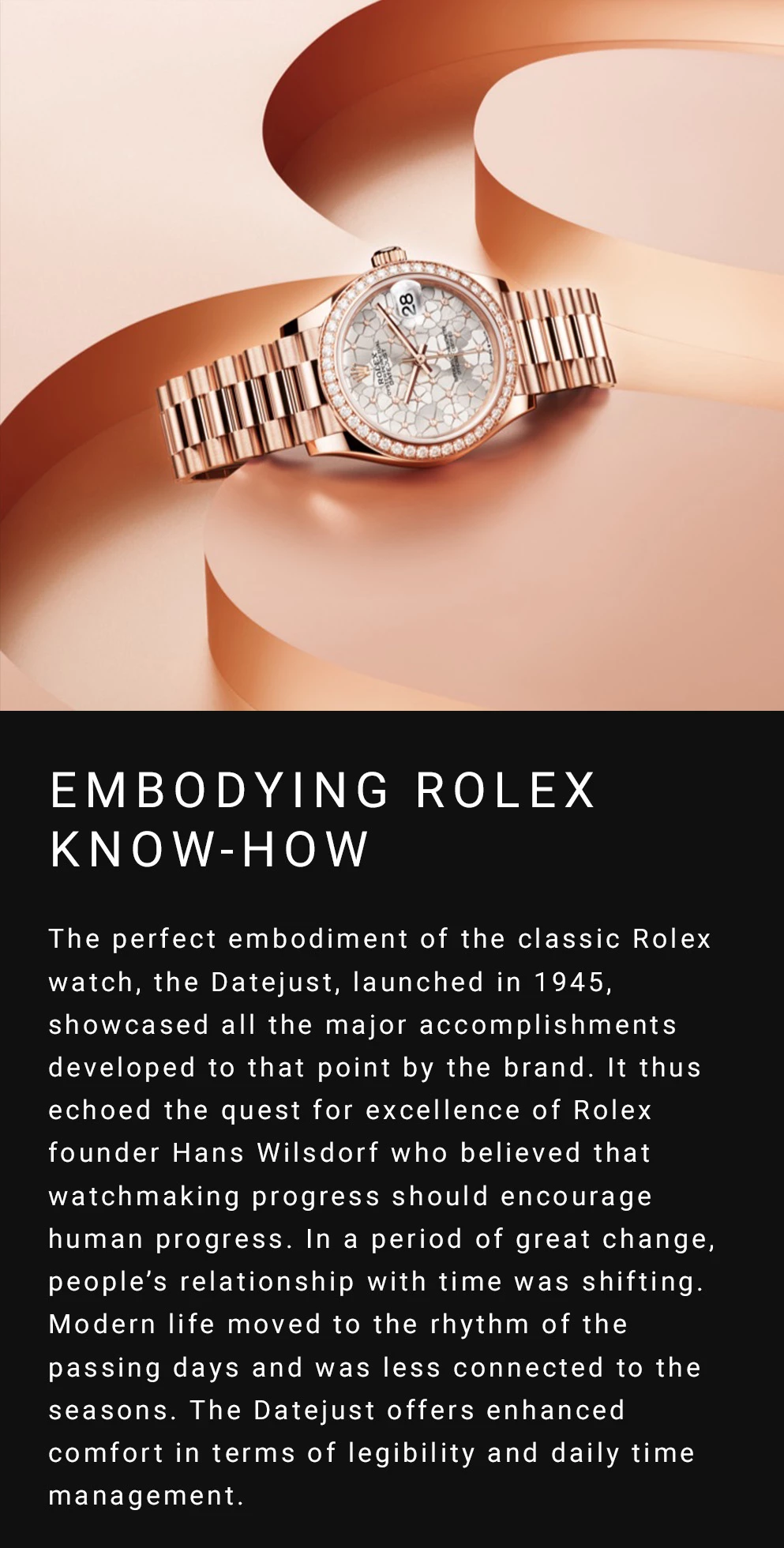 Embodying Rolex know-how