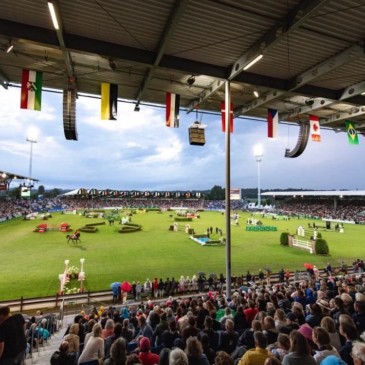 The revered Aachen Soers showgrounds at the CHIO Aachen World Equestrian Festival.