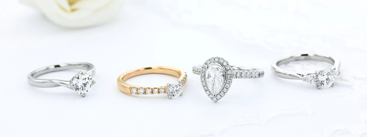 Various diamond engagement ring styles