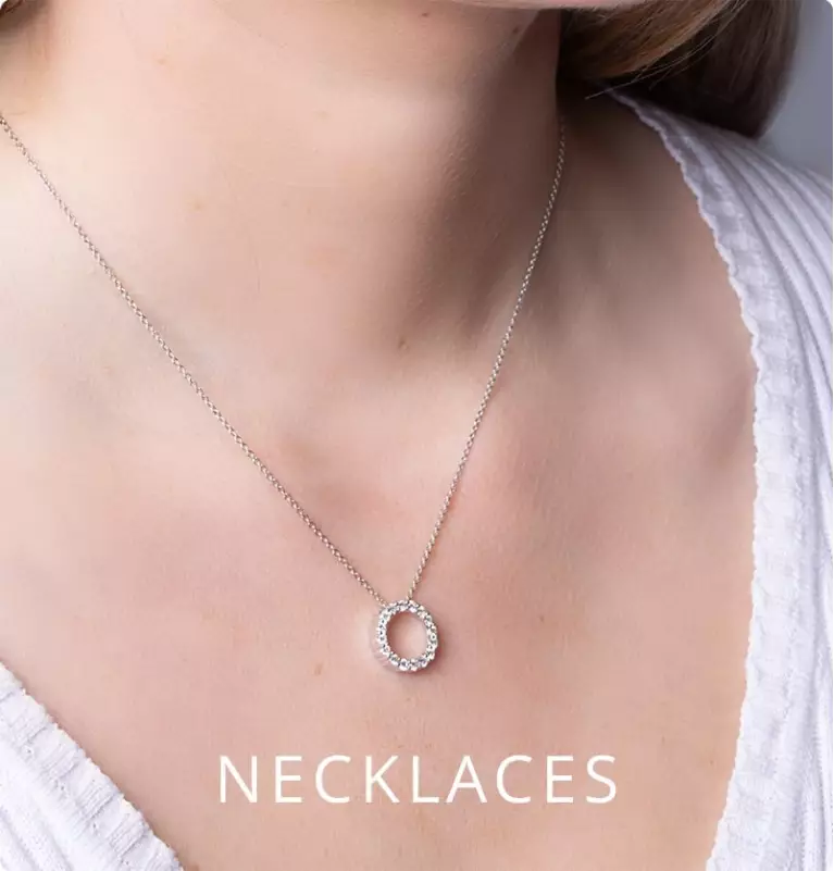 A model wearing a Baker Brothers necklace