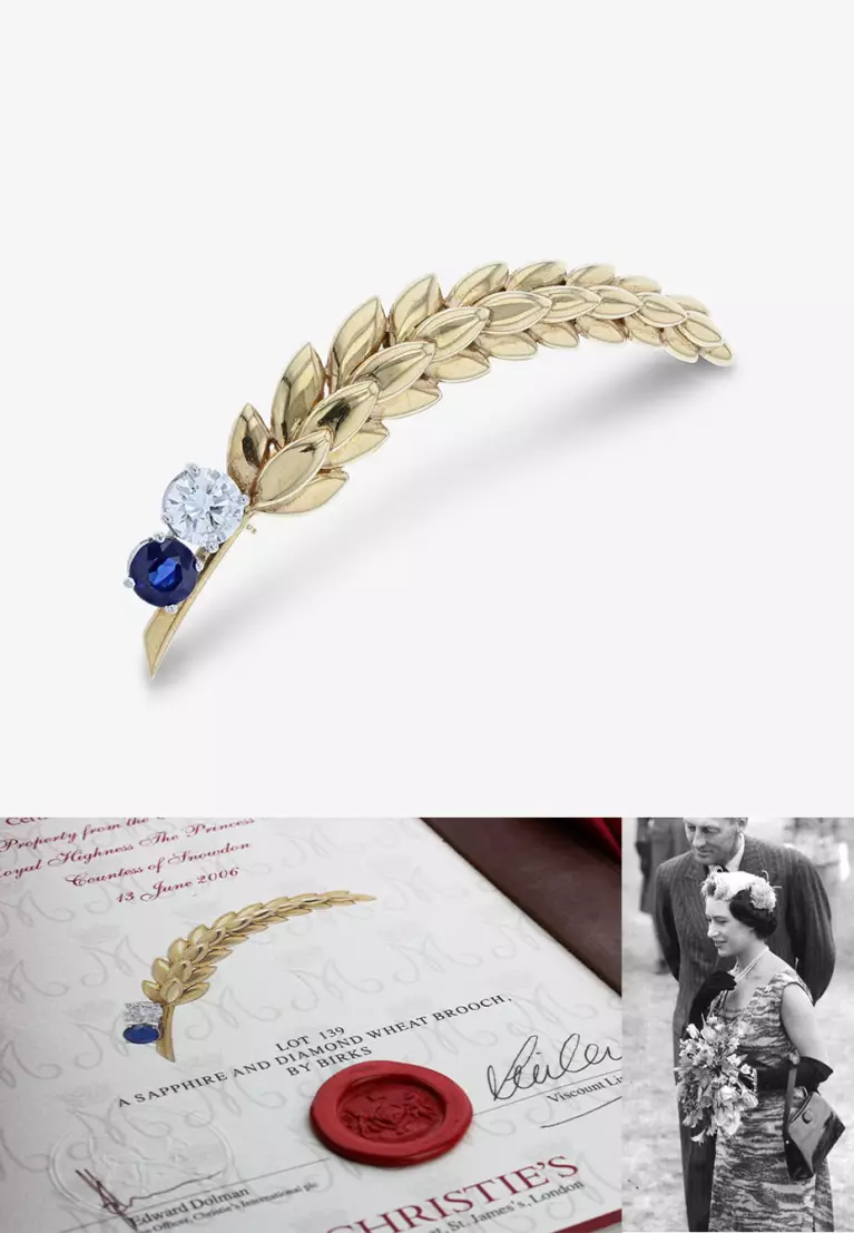 Princess Margaret's sapphire and wheat brooch