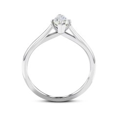 Platinum & Marquise Cut 0.50ct Diamond Solitaire Engagement Ring Upright
