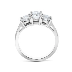 Platinum and Diamond Trilogy Engagement Ring Upright
