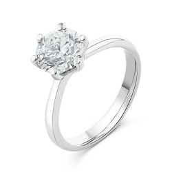 Six Claw Platinum and 1.70ct Diamond Solitaire Ring