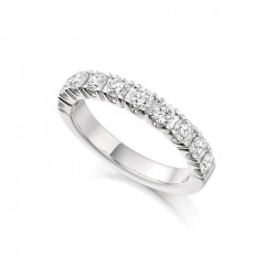 Platinum & Diamond Castle Set Eternity Ring