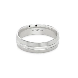 Platinum 6mm Satin & Polished Wedding Ring