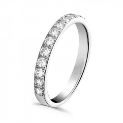 Platinum and Diamond Micro Claw Set Wedding Ring