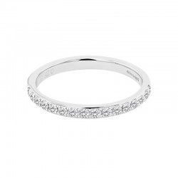 Platinum and Diamond Micro Claw Set Wedding Ring Flat