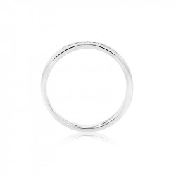 Platinum & 0.20ct Diamond Channel Set Wedding Ring Upright