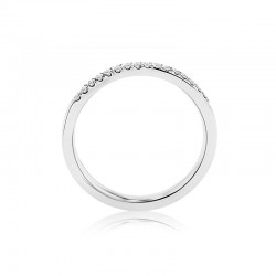 Platinum Diamond Set Crossover Wedding Ring Upright