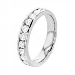 Platinum Diamond Channel Set 4mm Wedding Ring