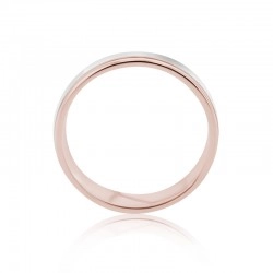 18ct Rose Gold & Platinum 5mm Wedding Ring Upright