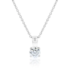 18ct white gold 0.19ct Diamond Necklace close up