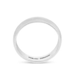 18ct White Gold Satin Finish 4.5mm Wedding Ring