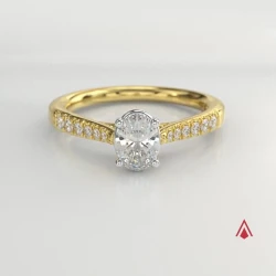 18ct Yellow Gold 0.70ct Oval Diamond Engagement Ring 360 video