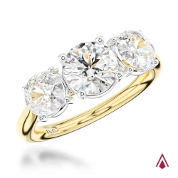 18ct Yellow Gold 1.70ct Diamond Triology Engagement Ring
