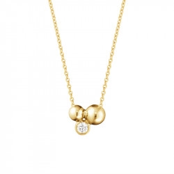 Georg Jensen 18ct Yellow Gold & Diamond Grape Necklace Close Up