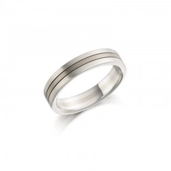 Christian Bauer Platinum and White Gold 5mm Wedding Ring