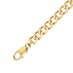 9ct Yellow Gold 8" Curb Bracelet clasp
