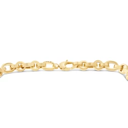 9ct Yellow Gold Square Link Bracelet clasp