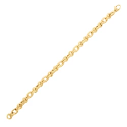 9ct Yellow Gold Square Link Bracelet length