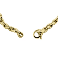 9ct Yellow Gold Tight Link Bracelet Clasp