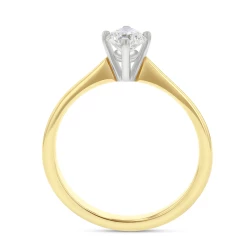 Athena 18ct Yellow Gold & 0.45ct Diamond Solitaire Ring Upright