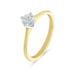 Athena 18ct Yellow Gold & 0.45ct Diamond Solitaire Ring