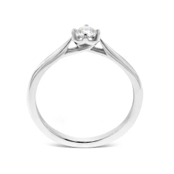 Athena Platinum and Diamond Engagement Ring Upright