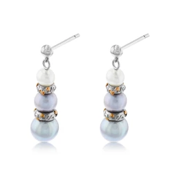 Clogau Tree of Life Freshwater Pearl Drop Earrings