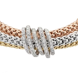 Fope 18ct Gold & Diamond Mialuce Collection Bracelet Detail