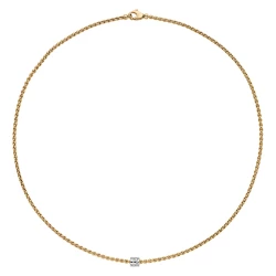 Fope Aria Collection 18ct Yellow & White Gold Scattered Diamond Rondel Necklace