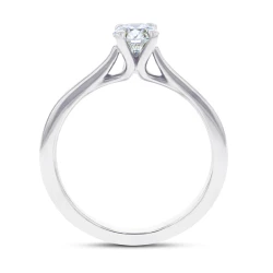 Grace Platinum 0.40ct Diamond Engagement Ring upright profile