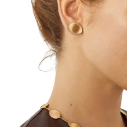 Marco Bicego Lunaria Stud Earrings on model