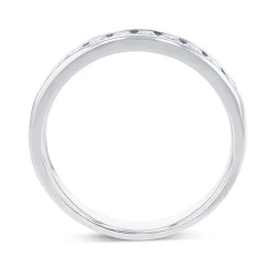 Platinum 0.33ct Brilliant Cut Diamond Channel Set Wedding Ring
