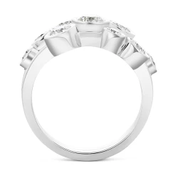 Platinum & 1.73ct Diamond Bubble Ring upright profile