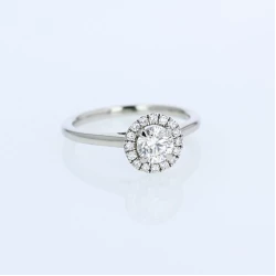 Platinum & Diamond Halo Style Ring - 0.63ct