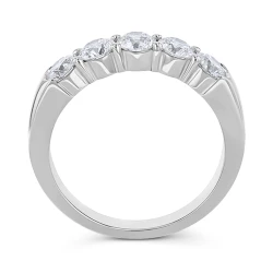 Platinum Five Stone 1.07ct Diamond Ring Upright