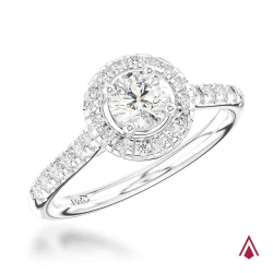 Skye Platinum & Diamond Cluster Engagement Ring