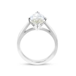 Pre-Loved Platinum 3.50ct Marquise Cut Diamond Ring upright profile