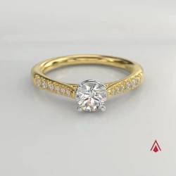 Skye Classic Yellow Gold & Diamond Solitaire Ring 360 degree video