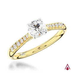 Skye Classic Yellow Gold & Diamond Solitaire Ring