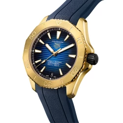 TAG Heuer Aquaracer Professional 200 40mm Yellow Gold angled view