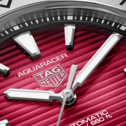 TAG Heuer Aquaracer Professional 200 Red Dial Close Up