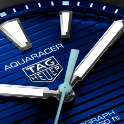 TAG Heuer Aquaracer Professional 200 Solargraph 40mm Blue Dial Close Up
