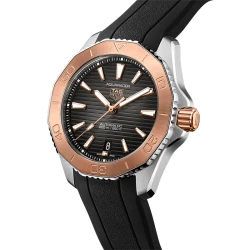 TAG Heuer Aquaracer Professional 200 Steel and Rose Gold angled view