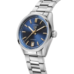 TAG Heuer Carrera Date Blue Dial angled view