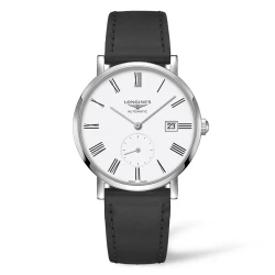 THE LONGINES ELEGANT COLLECTION Automatic White Dial Strap Watch - 39mm