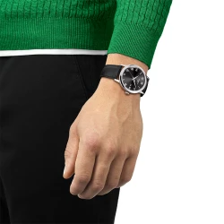 Tissot Classic Dream 42mm Black Dial Watch on male models wrist