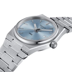 Tissot PRX 35mm Light Blue Dial Watch Angled Upright View